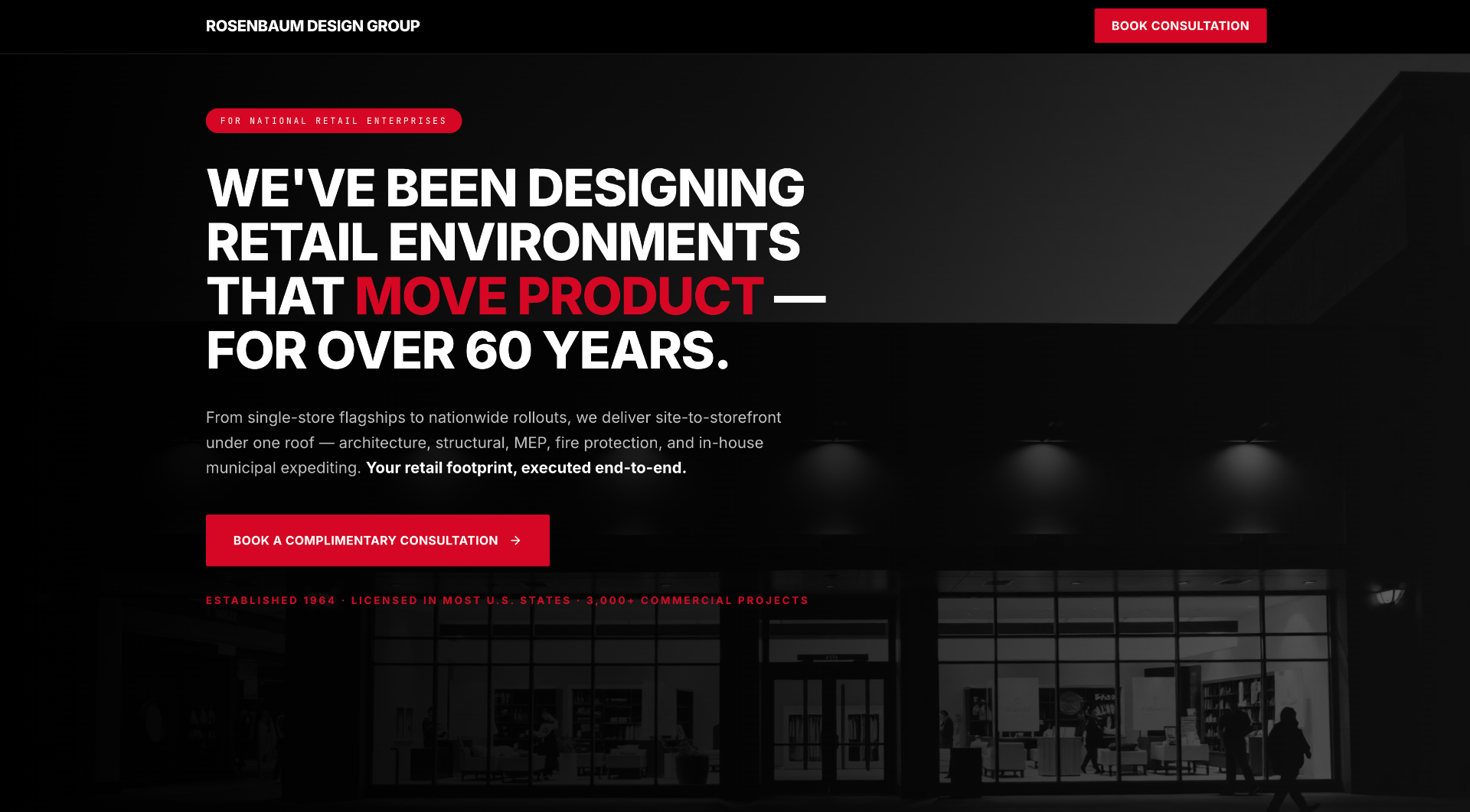Rosenbaum Design Group website screenshot